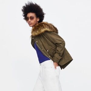 ZARA Short Hooded Parka